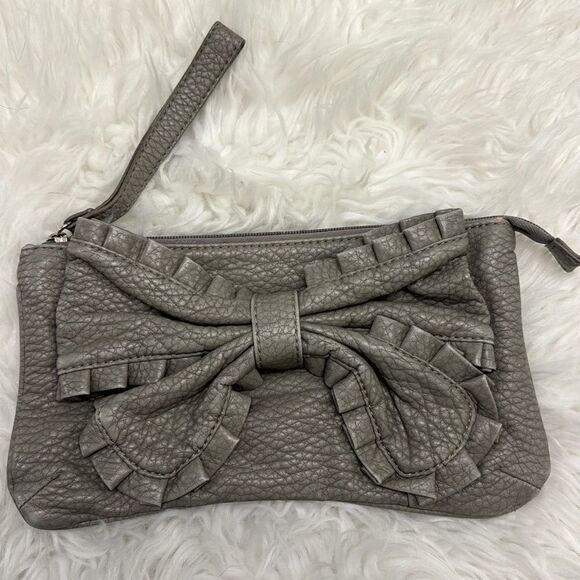 Vintage Red by Marc Ecko Gray Bow Clutch - Picture 5 of 10